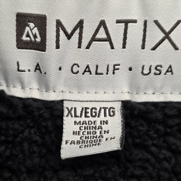 Matix Plaid Polar Fleece Hooded Sherling Jacket Sz XL - Picture 4 of 7